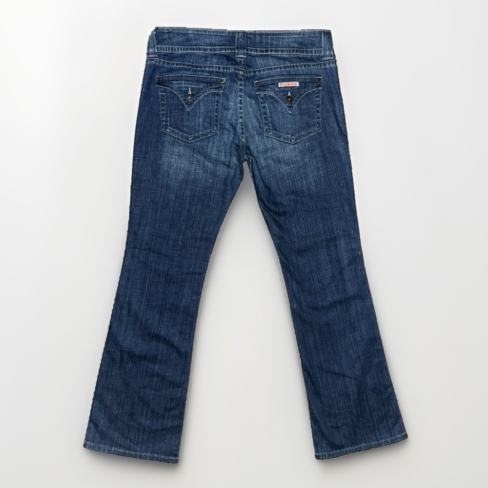 Hudson Jeans Women 32 WOO F Blue Bootcut Flap Pocket Y2K Low Rise 34x31 WP170DSX